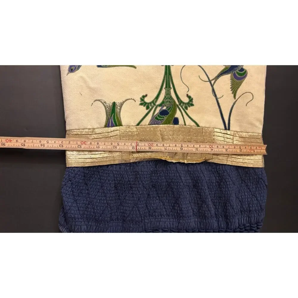 Free People Bird of Paradise embroidered blue Peacock mini dress sz2 - Picture 10 of 16